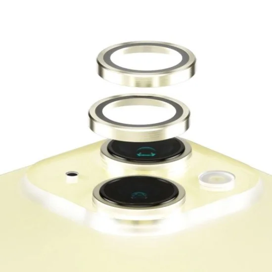 Panzerglass&trade; Hoops Camera Lens Protector Iphone 15 | 15 Plus - Yellow